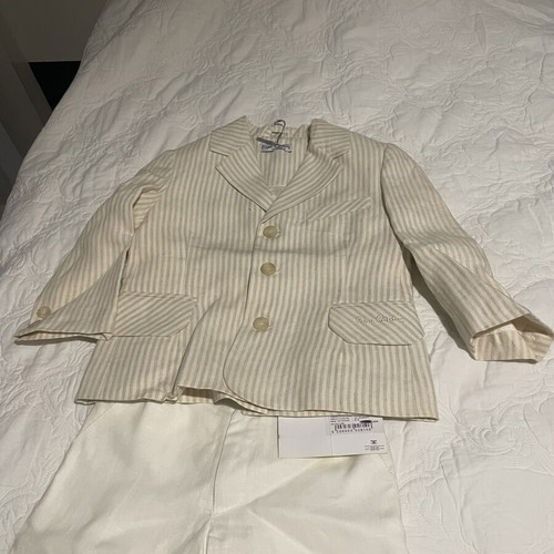 Pierre Cardin linen boys' suit, size 2, 92 cm, beige