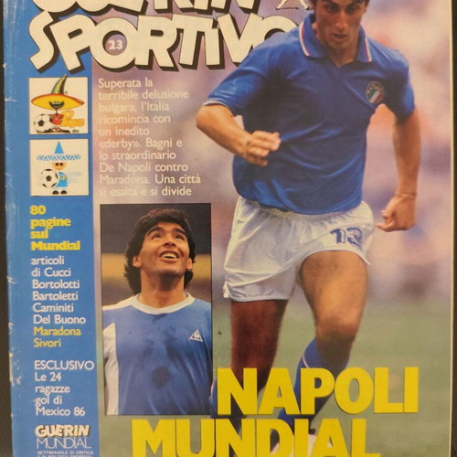 Guerin Sportivo magazine tribute to Mexico 1986 World Cup used