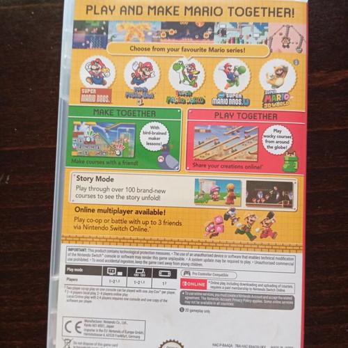 Super Mario Maker 2 Nintendo Switch game