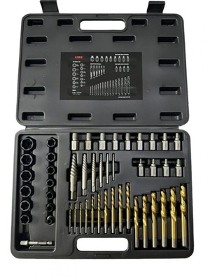 Hawek 49-Piece Extractor Set for Damaged Bolts, Screws and Studs New
