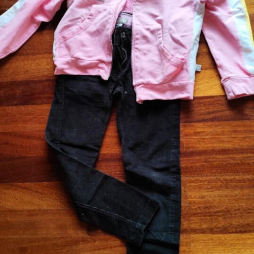 Set of cotelé pants and two Disney jackets like new