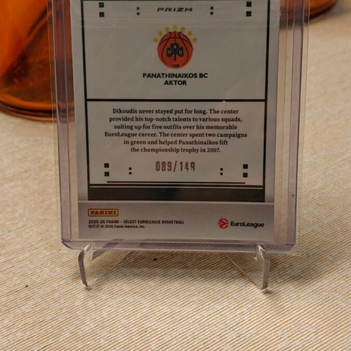 2025-26 Panini Select EuroLeague Dimos Dikoudis Cracked Ice card