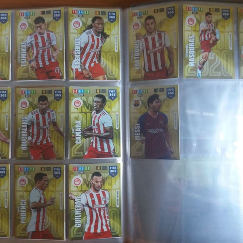 FIFA 365 2019-2020 Adrenalyn XL album like new with Limited Edition Olympiacos and Lionel Messi sets
