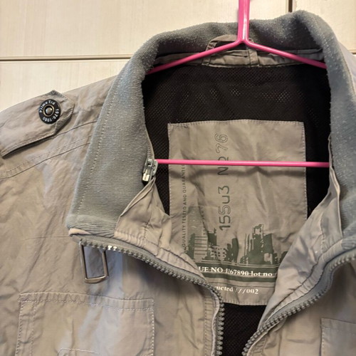 Jacket used, gray and beige, size L