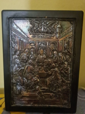 Μυστικός Δείπνος μεταχειρισμένος από καθαρό ασήμι 950 22×17