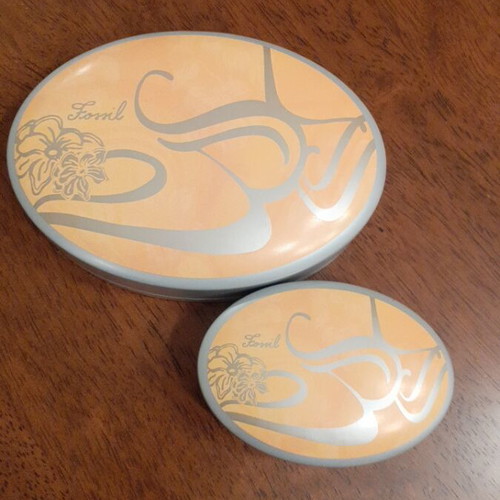 Fossil storage boxes like new, set of 2, Art Nouveau design