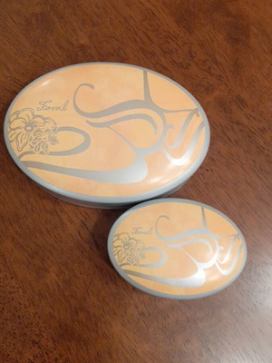 Κουτιά αποθήκευσης Fossil σαν καινούργια, Art Nouveau σχέδιο, σετ 2