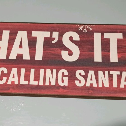 Christmas wooden sign frame like new 41x16