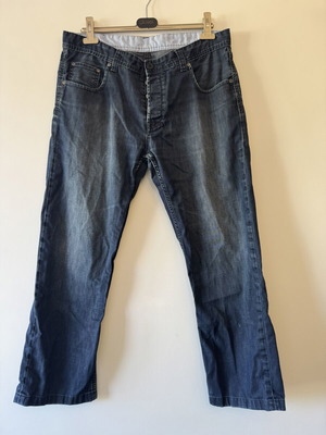 Men's Dark Blue Straight Leg Jeans W38 L36