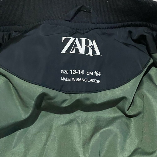 Zara jacket like new, size 13-14 164cm, black and green