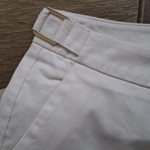 Sfera Basic white women's pants with gold details, size 36