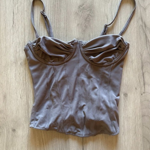 Top corset Shein like new, gray and beige, size XS