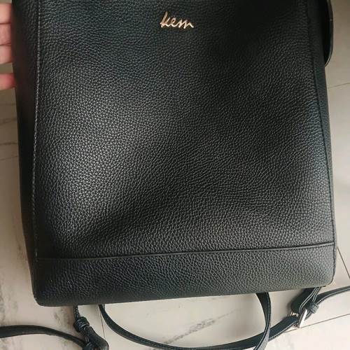 KEM backpack used, black, zipper needs replacement