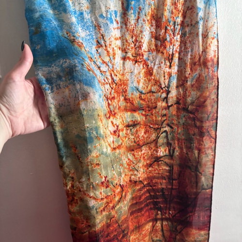 Scarf used with colorful tree design 190x45