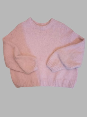 Pull & Bear pink fluffy sweater size L like new