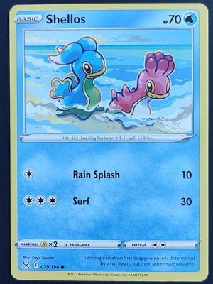 Shellos (LOR 039) Pokémon card near mint, Lost Origin