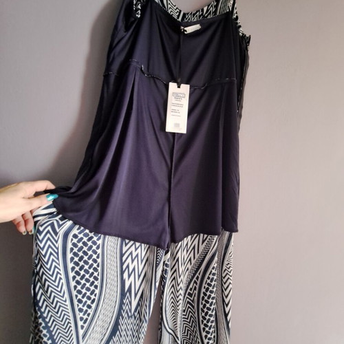 Mara's Collection Ολόσωμο καινούργιο, άσπρο και μπλε, μέγεθος XL