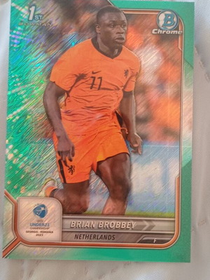 2022-23 Road to Euro U21 Championship Aqua Refractor RC 1st Bowman card like new