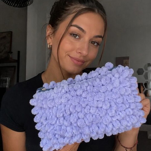 Handmade lilac medium toiletry bag