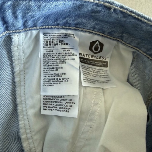 Levi's Cargo Jeans new women's blue cotton hemp blend