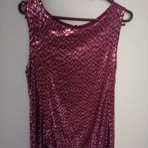 Sequin blouse purple one size like new for evening and cocktail party