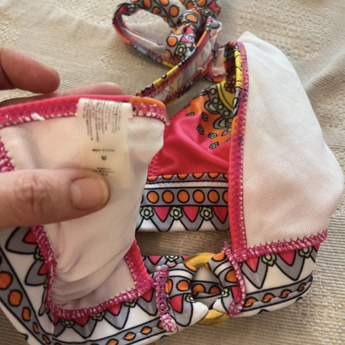 Boho style bikini like new, multicolor, size M