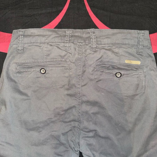 Men's gray chino pants slim fit used, size 40