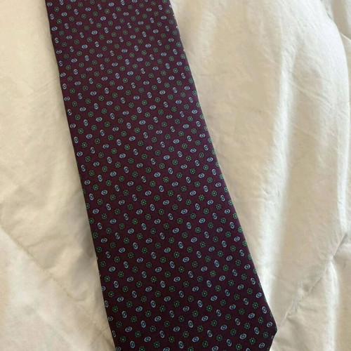 Silk tie Oxford Company like new, burgundy with micro pattern