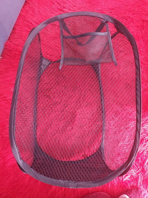 Foldable laundry basket used, fabric with mesh