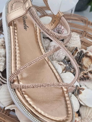 Sandals new very comfortable with rhinestones, size 41