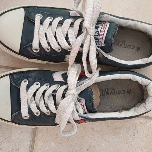 Converse All Star leather used, unisex, size 40, blue