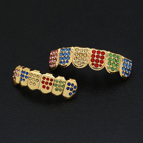 Grillz Colorful Bling Bling new hip-hop set