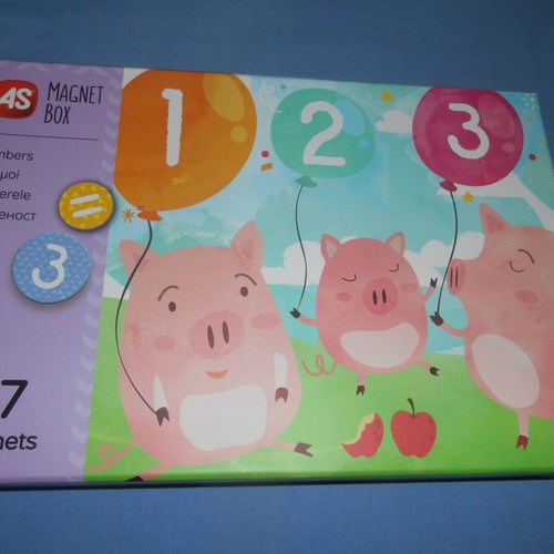 AS Magnet Box Numbers new educational toy with 57 magnets