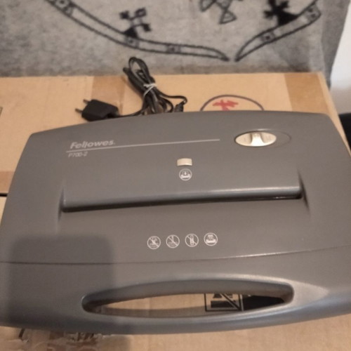 Fellowes portable paper shredder used