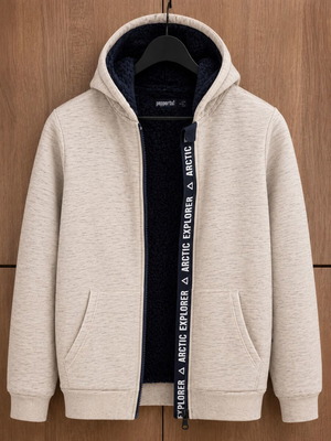 Fur-lined jacket for boys, sizes 6-10 years