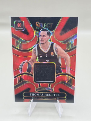 Thomas Heurtel Select Swatches Silver Prizm basketball card 2025-26 Panini EuroLeague