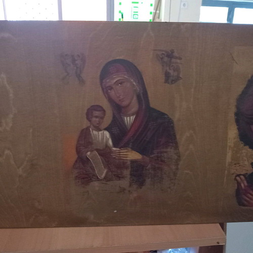 Wooden images used, dimensions 0.80×0.35