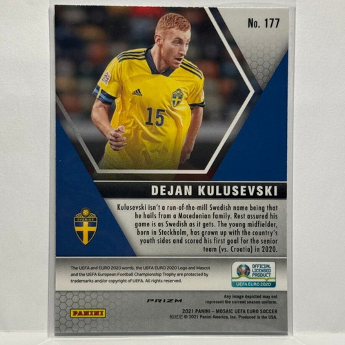 Panini Mosaic Uefa Euro 2021 Dejan Kulusevski #177 Silver Mosaic Prizm card new