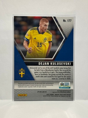 Panini Mosaic Uefa Euro 2021 Dejan Kulusevski #177 Silver Mosaic Prizm card new