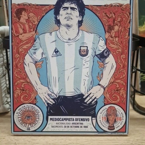 Wooden Maradona decoration like new