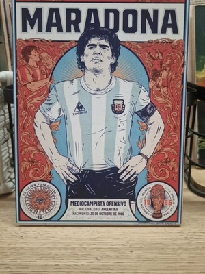 Wooden Maradona decoration like new