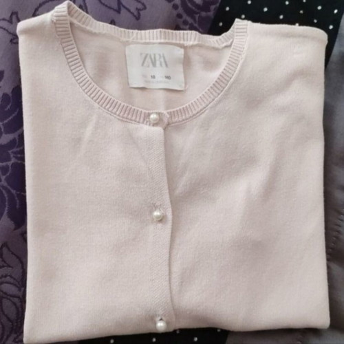 Zara pink cardigan with pearl buttons like new, 10 years