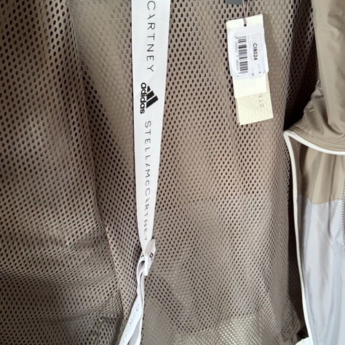 Adidas Stella McCartney windbreaker jacket new, gray beige, size S