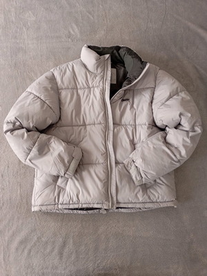 Men's Puffer Jacket Stradivarius like new, light grey, size M