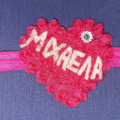 Handmade ribbon with the name Michaela new