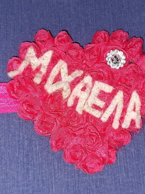 Handmade ribbon with the name Michaela new