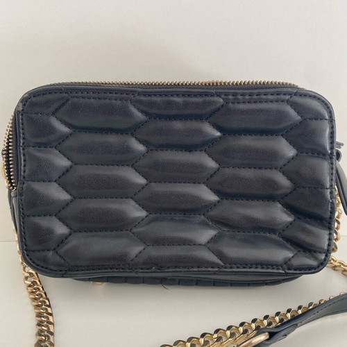 Zara crossbody bag used, black with gold chain