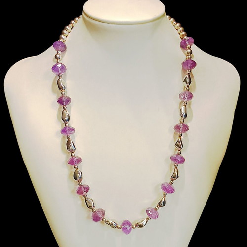 Amethyst Aura New Silver 925 Necklace With Amethyst Stones