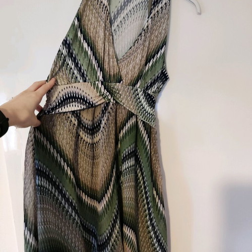 Summer dress lightweight made in Italy like new, brown and green