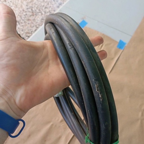 Air hose like new, black cable for air drills